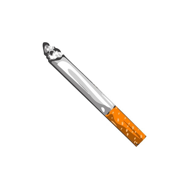 vector design of a burning cigarette