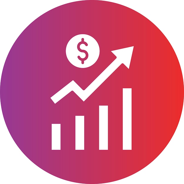 Vector Design Business Growth Icon Style (Vectorontwerp Icon stijl)