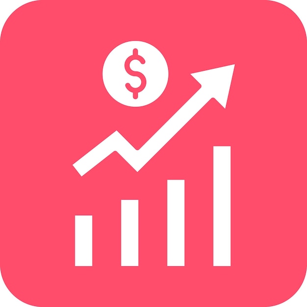 Vector Design Business Growth Icon Style (Vectorontwerp Icon stijl)