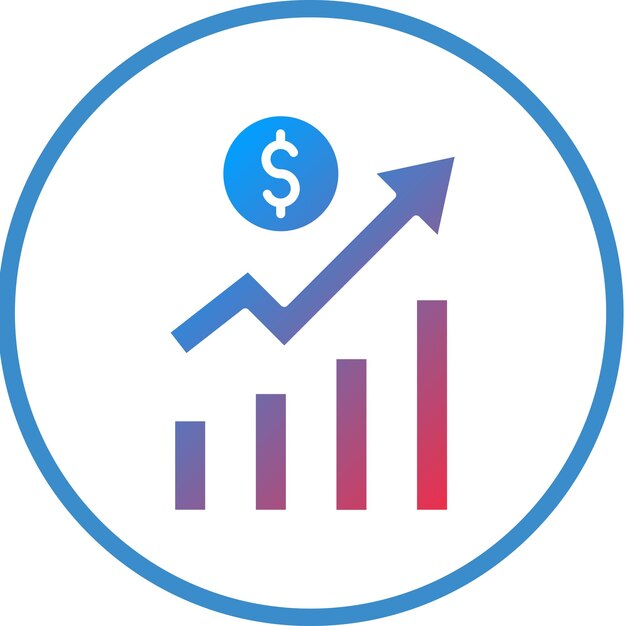 Vector Design Business Growth Icon Style (Vectorontwerp Icon stijl)