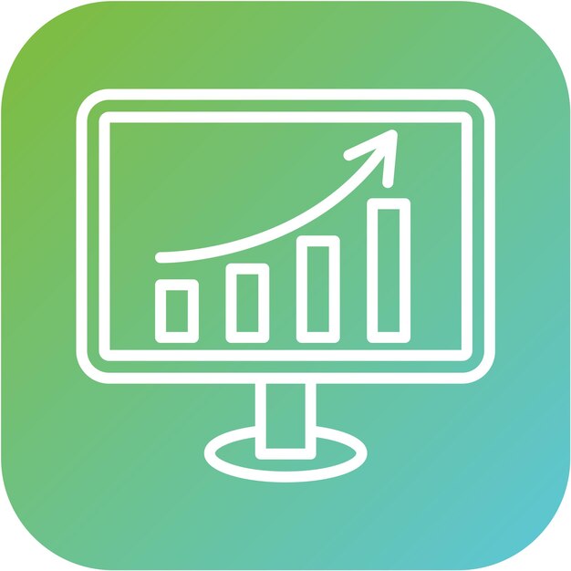 Vector Design Business Growth Icon Style (Vectorontwerp Icon stijl)