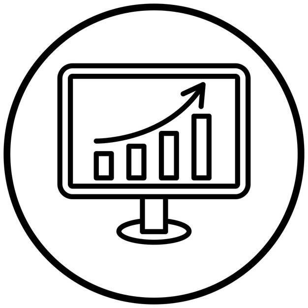 Vector Design Business Growth Icon Style (Vectorontwerp Icon stijl)