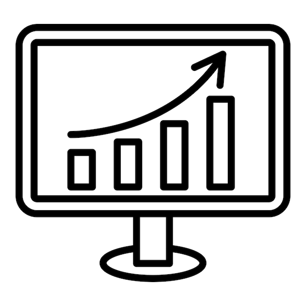 Vector Design Business Growth Icon Style (Vectorontwerp Icon stijl)