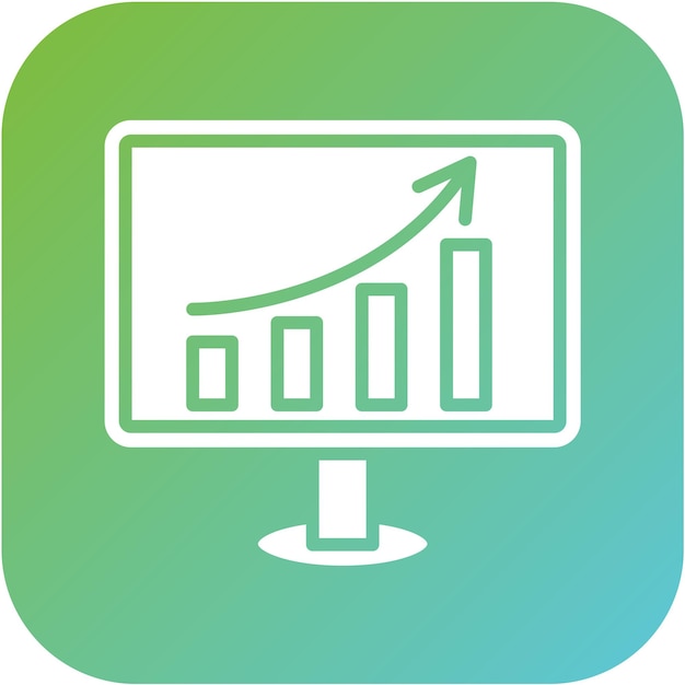 Vector Design Business Growth Icon Style (Vectorontwerp Icon stijl)