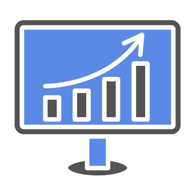 Vector Design Business Growth Icon Style (Vectorontwerp Icon stijl)