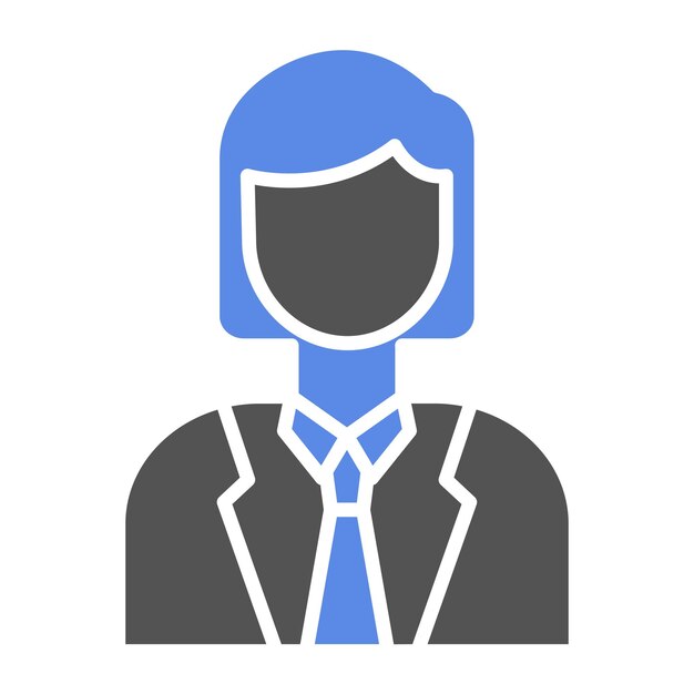 Vector Design Business Woman Icon Stijl