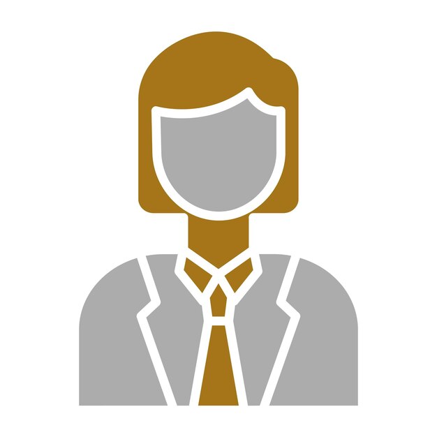 Vector Design Business Woman Icon Stijl