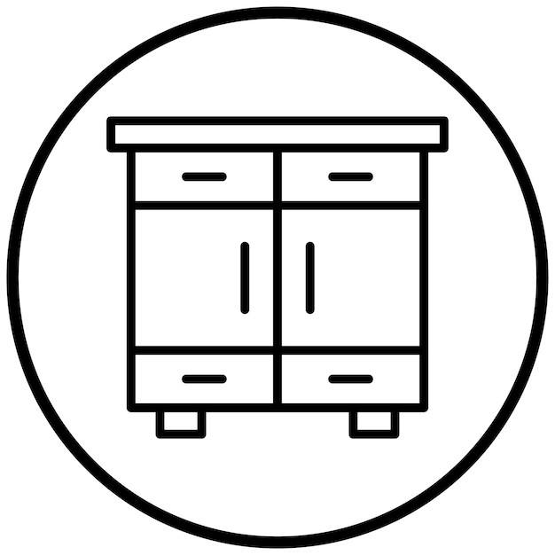 Vector Design Cabinet Icon Style