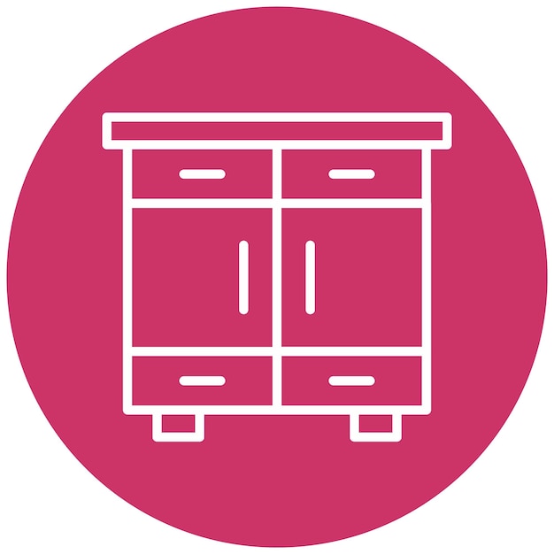 Vector Design Cabinet Icon Style