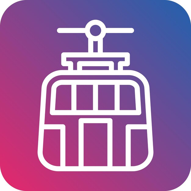 Vector vector design cable car icon style