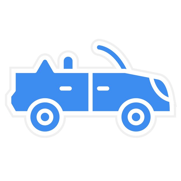 Vector Design Cabriolet Icon Stijl