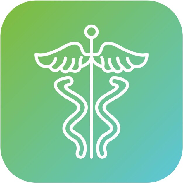 Vector vector design caduceus icon style