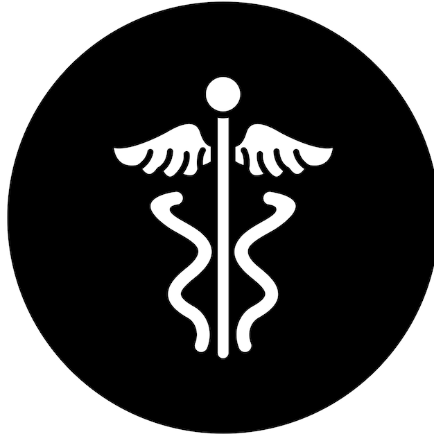 Vettore vector design caduceus icon style