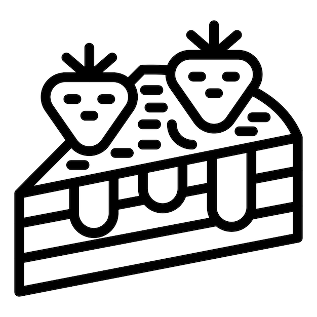 Vector Design Cake Piece Icon Style