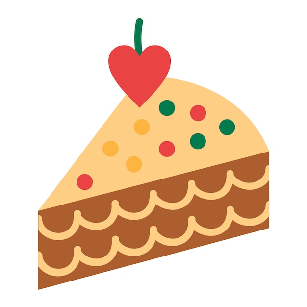 Вектор Векторный дизайн иконы кусочка торта