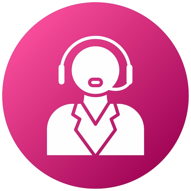 Vector Design Call Center Icon Stijl