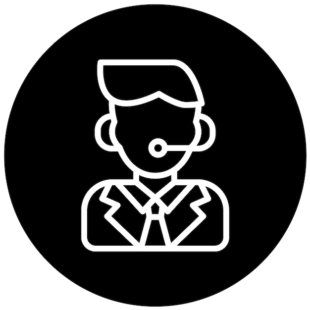 Vector Design Call Handler Icon Stijl