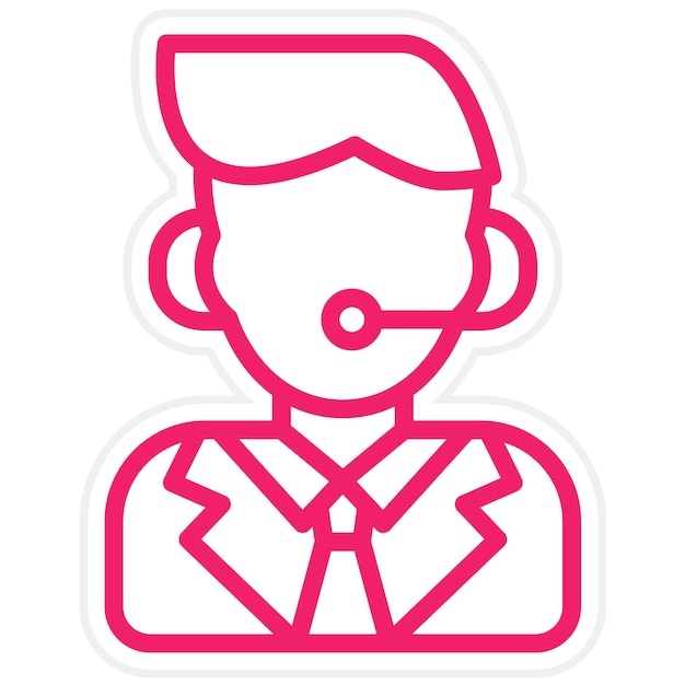 Vector Design Call Handler Icon Stijl