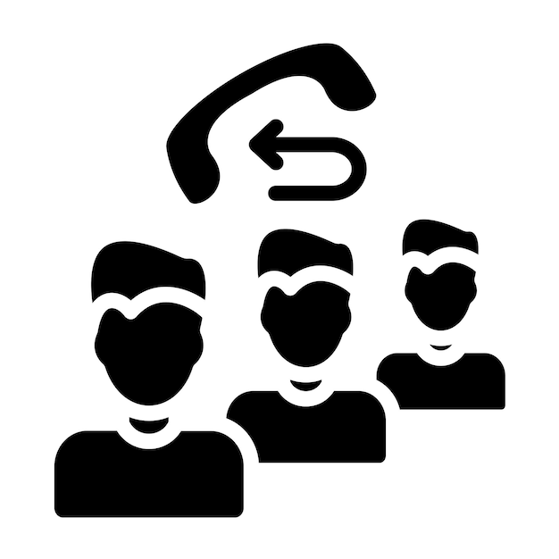 Vector Design Callback Queue Icon Stijl