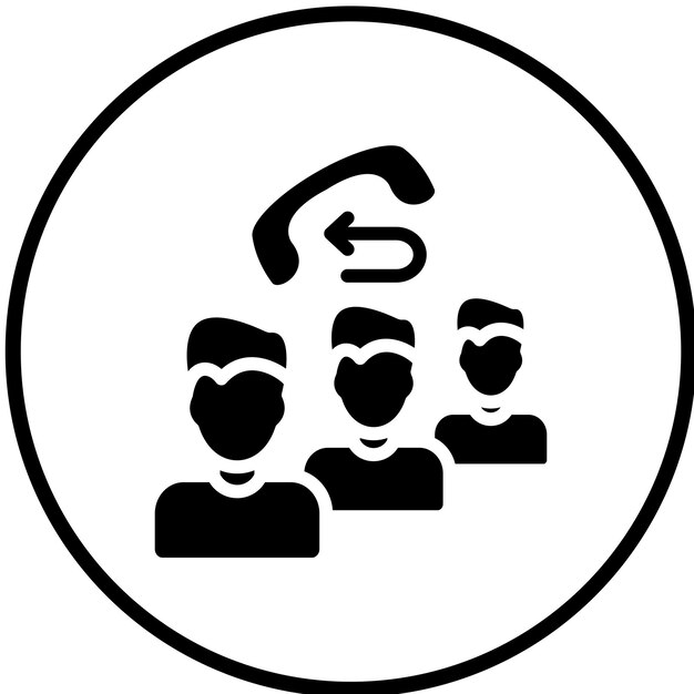 Vector Design Callback Queue Icon Stijl