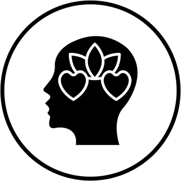 터 디자인 평온한 감정 아이콘 스타일