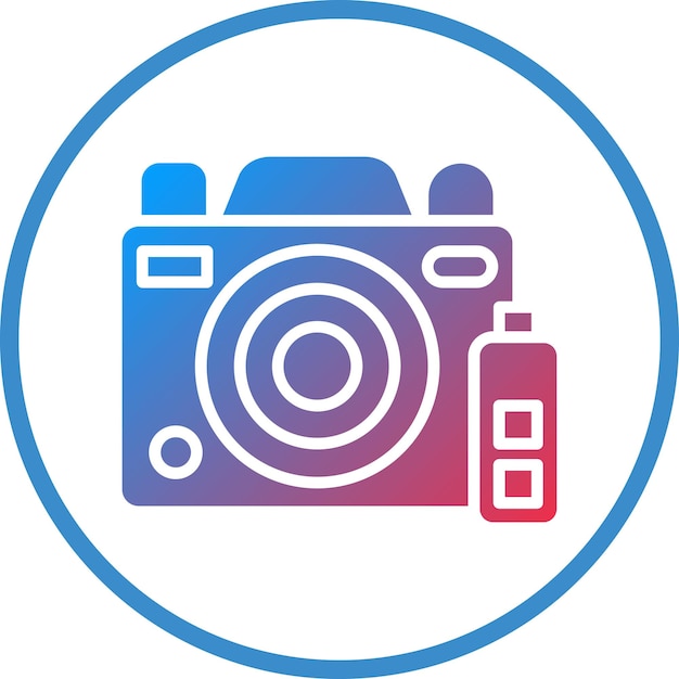 Vector Design Camera Battery Icon Style