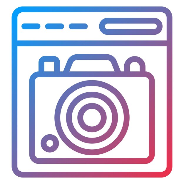 Vector Design Camera Website Icon Stijl