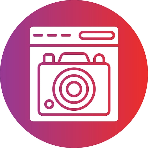 Vector Design Camera Website Icon Stijl