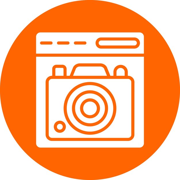 Vector Design Camera Website Icon Stijl