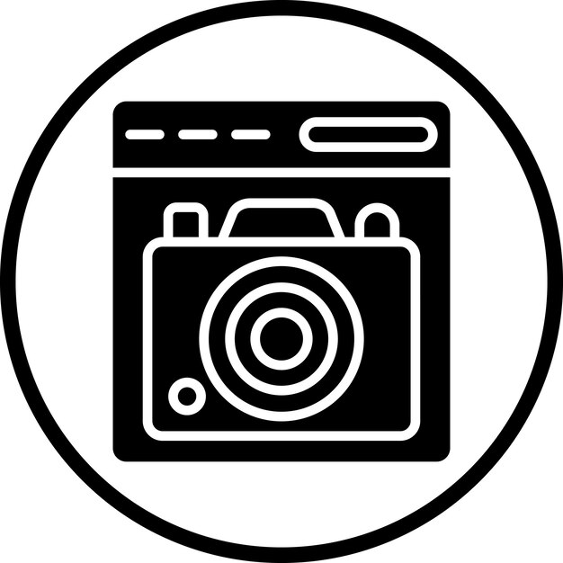 Vector Design Camera Website Icon Stijl
