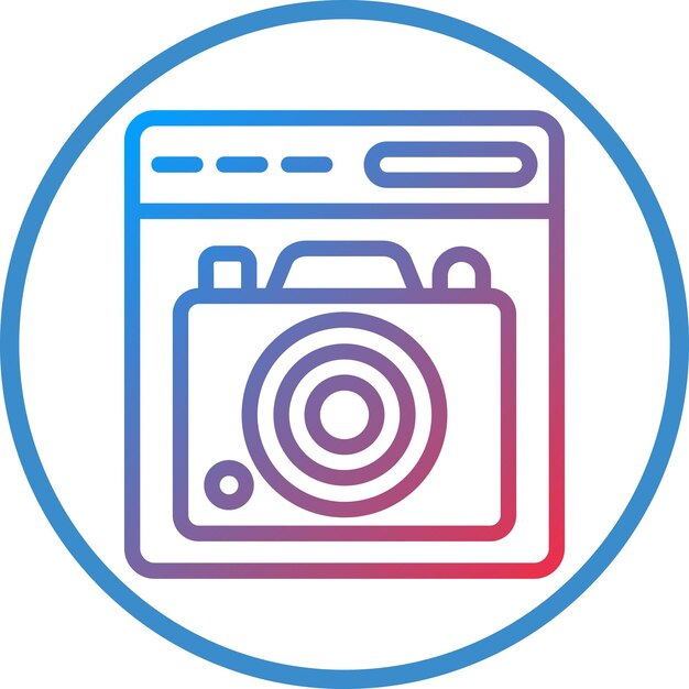 Vector Design Camera Website Icon Stijl