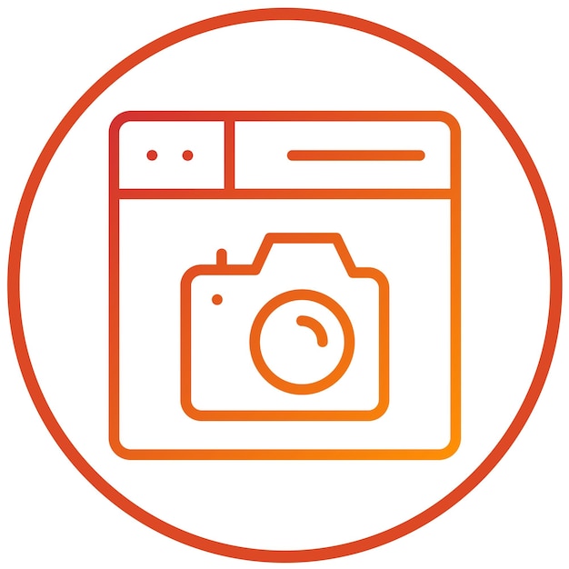 Vector Design Camera Website Icon Stijl