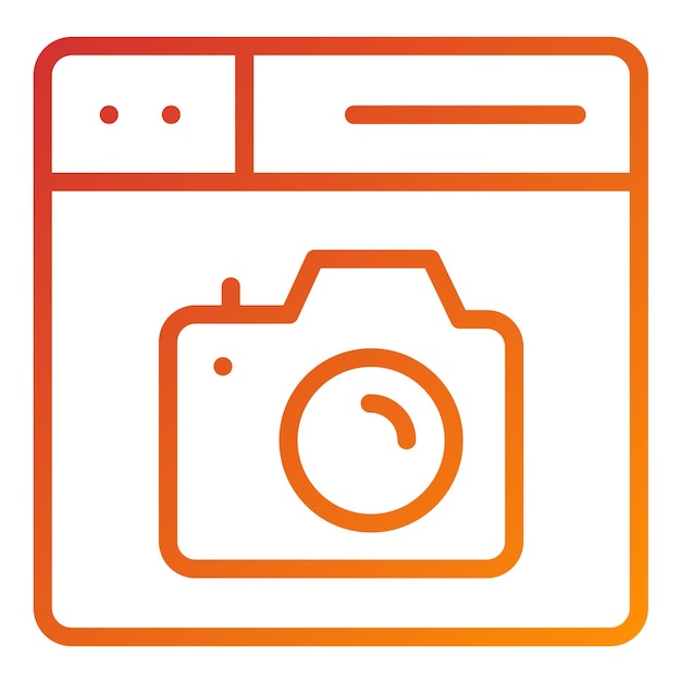 Vector Design Camera Website Icon Stijl