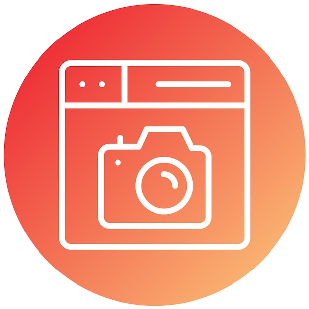 Vector Design Camera Website Icon Stijl