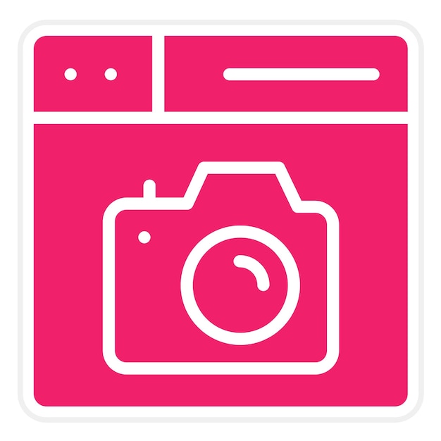 Vector Design Camera Website Icon Stijl