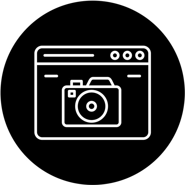 Vector Design Camera Website Icon Stijl