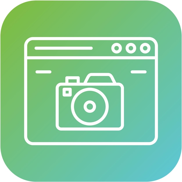 Vector Design Camera Website Icon Stijl