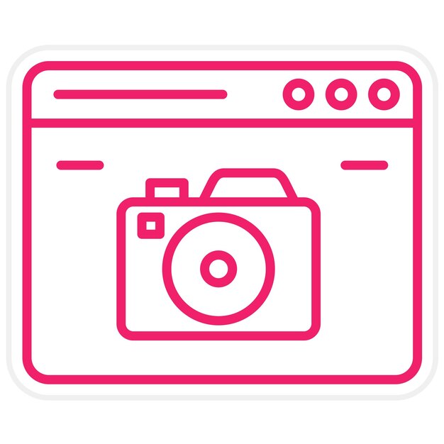 Vector Design Camera Website Icon Stijl