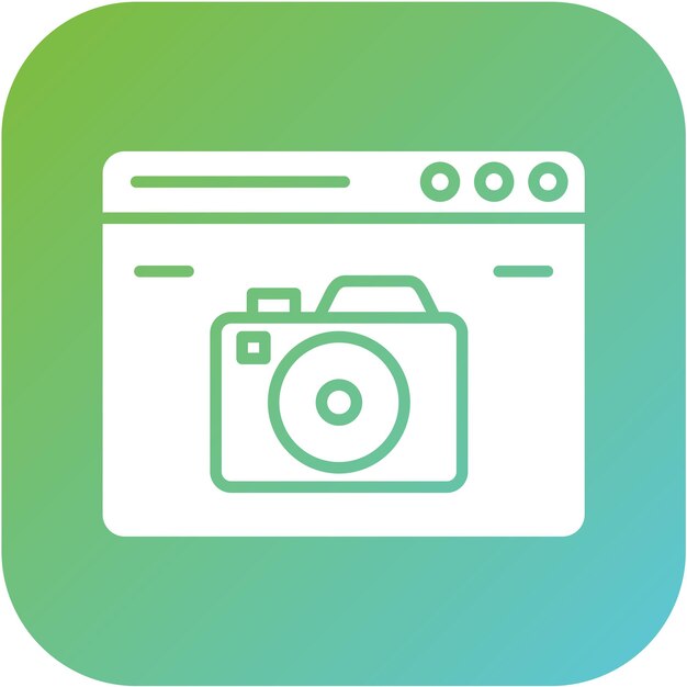 Vector Design Camera Website Icon Stijl
