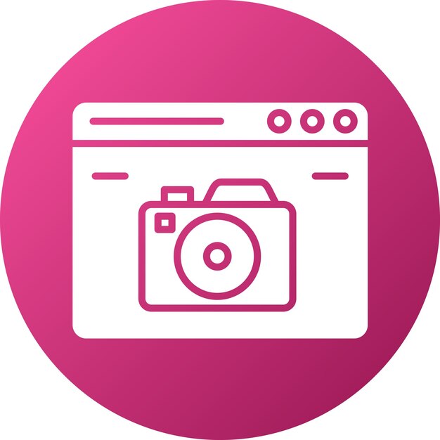 Vector Design Camera Website Icon Stijl