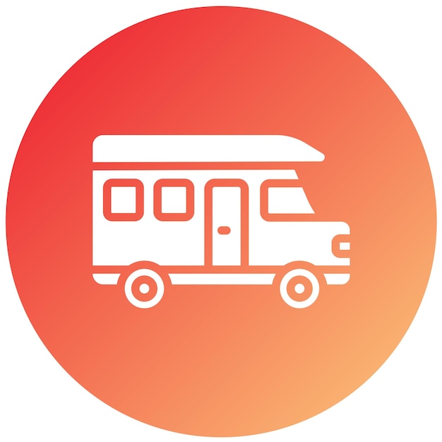 Vector Design Camper Van Icon Stijl