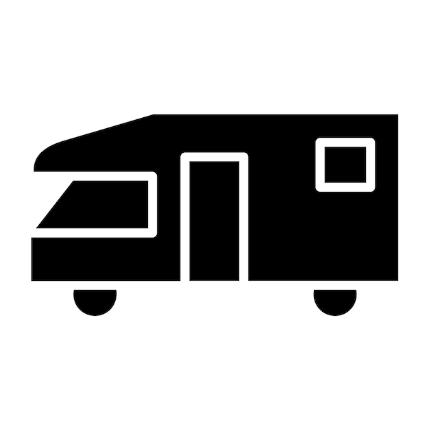 Векторный дизайн Camper Van Icon Style