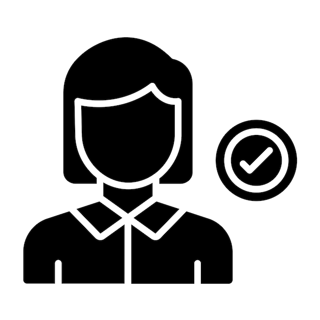 Vector Design Candidate Female Icon Style