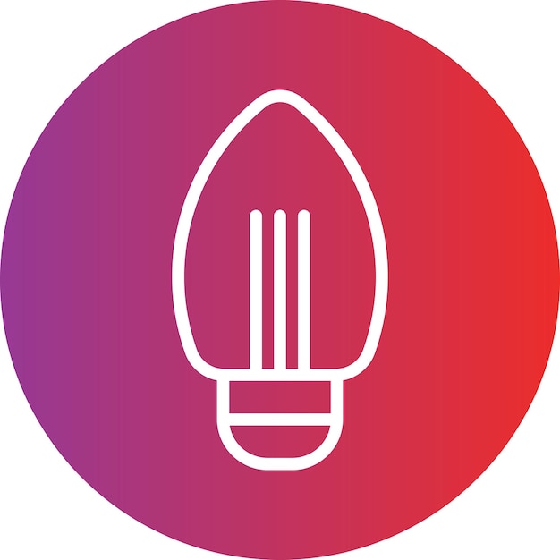 Vector Design Candle Bulb Icon Style
