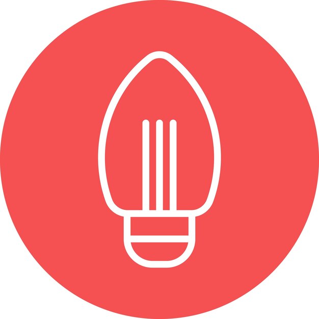 Vector Design Candle Bulb Icon Style