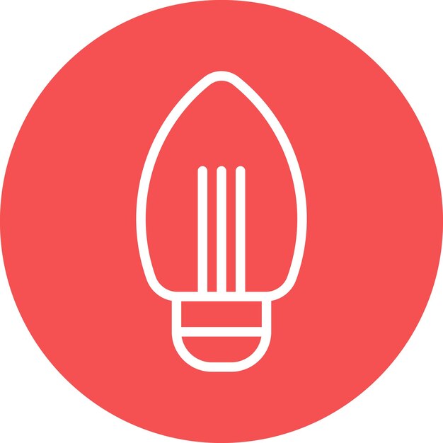 Vector Design Candle Bulb Icon Style