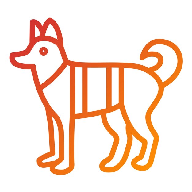 Vettore stile di icona dell'unità canina di progettazione vettoriale