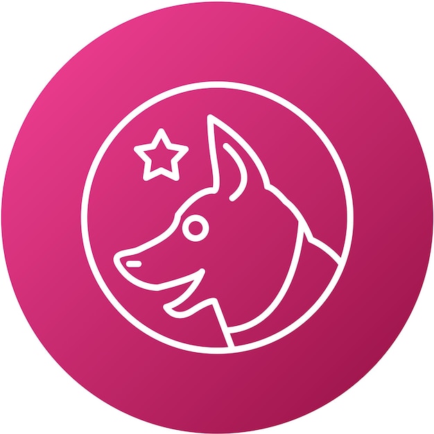 Vector vector design canine unit icon style