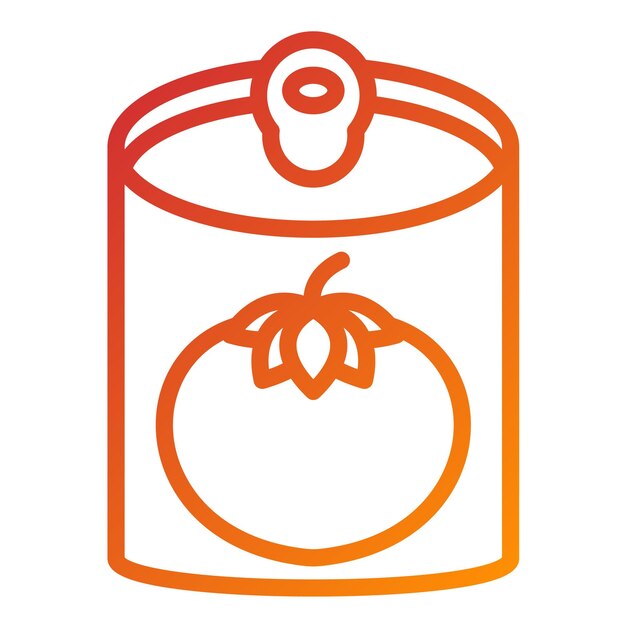 Vector Design Canned Tomatoes Icon Style