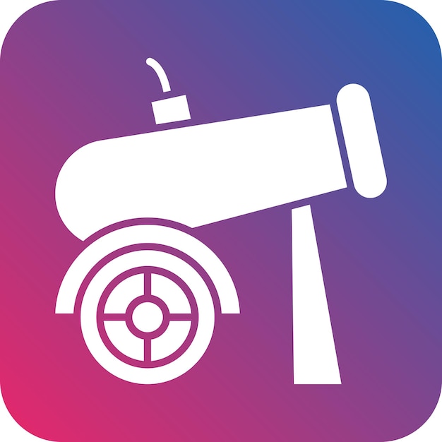 Vector design cannon icon style